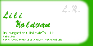 lili moldvan business card